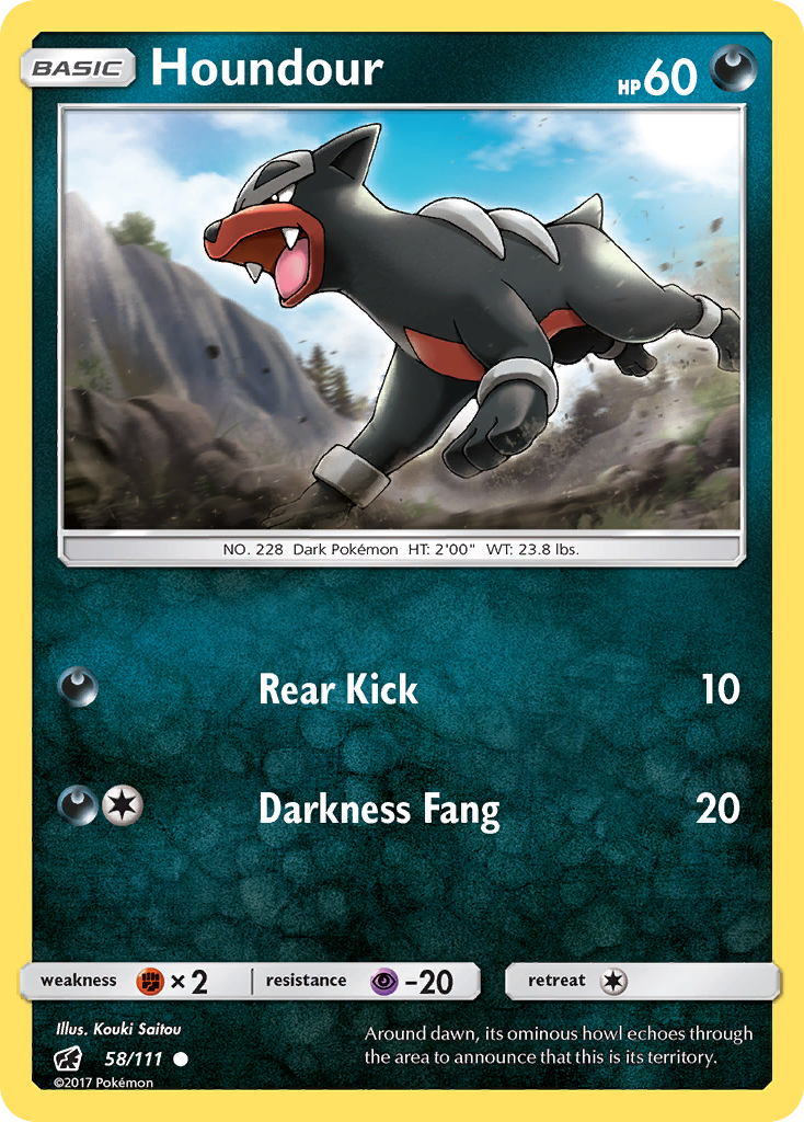 Houndour (58/111) [Sun & Moon: Crimson Invasion] | Cracking-Singles