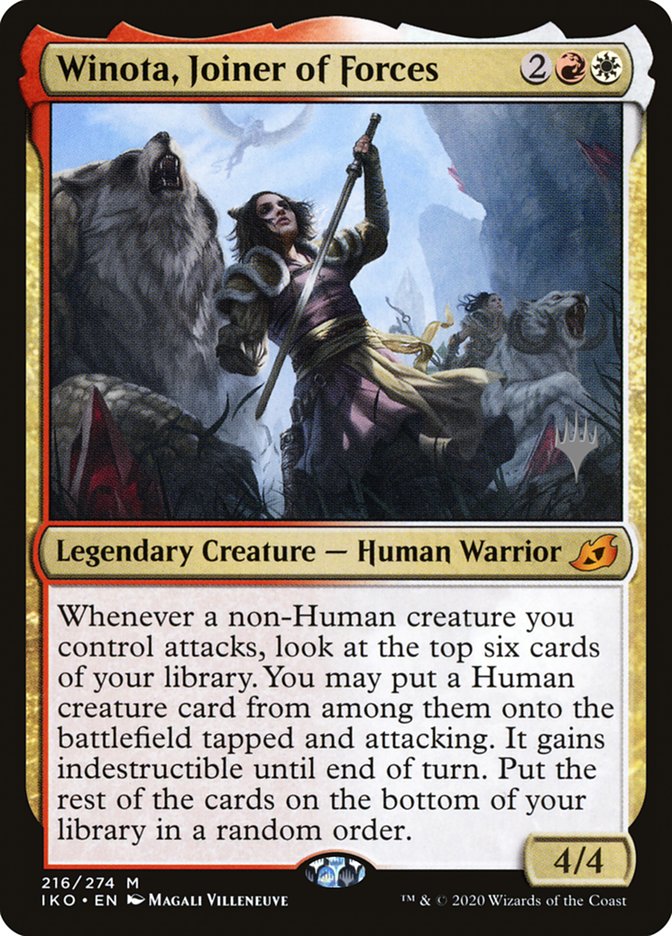 Winota, Joiner of Forces (Promo Pack) [Ikoria: Lair of Behemoths Promos] | Cracking-Singles