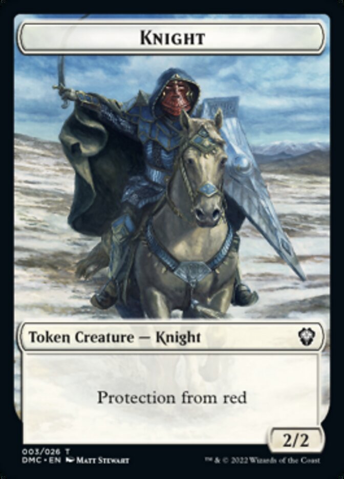 Phyrexian // Knight Double-sided Token [Dominaria United Tokens] | Cracking-Singles