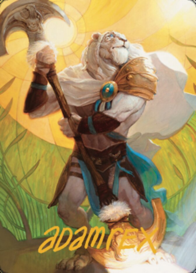 Ajani, Sleeper Agent Art Card (Gold-Stamped Signature) [Dominaria United Art Series] | Cracking-Singles