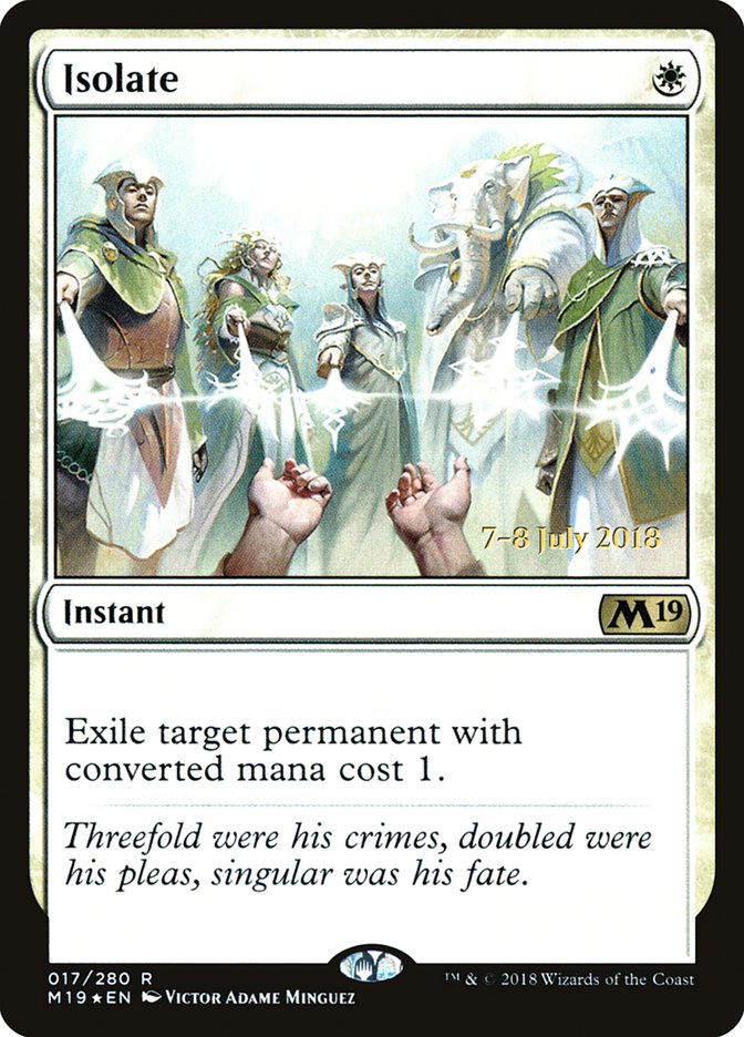 Isolate  [Core Set 2019 Prerelease Promos] | Cracking-Singles