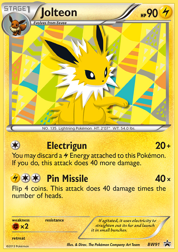 Jolteon (BW91) [Black & White: Black Star Promos] | Cracking-Singles