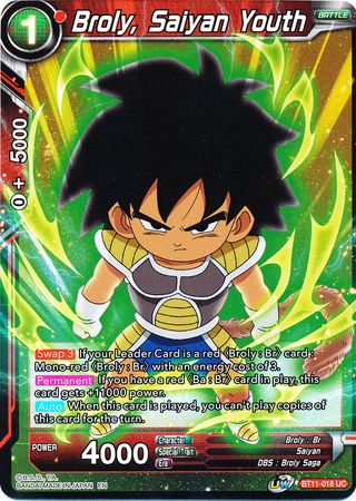 Broly, Saiyan Youth [BT11-018] | Cracking-Singles