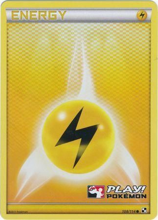 Lightning Energy (108/114) (Play Pokemon Promo) [Black & White: Base Set] | Cracking-Singles