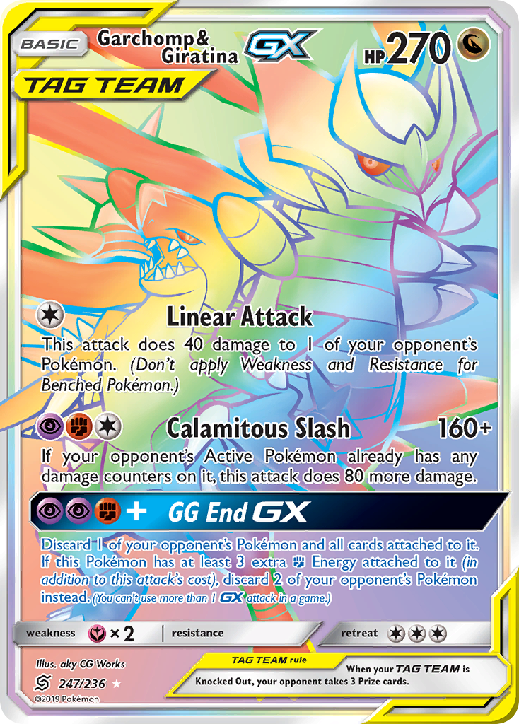 Garchomp & Giratina GX (247/236) [Sun & Moon: Unified Minds] | Cracking-Singles