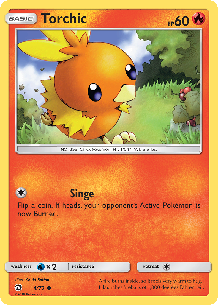 Torchic (4/70) [Sun & Moon: Dragon Majesty] | Cracking-Singles