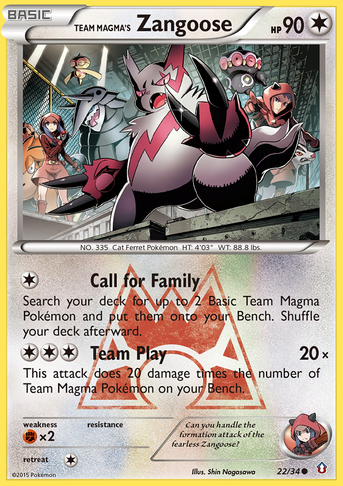 Team Magma's Zangoose (22/34) [XY: Double Crisis] | Cracking-Singles