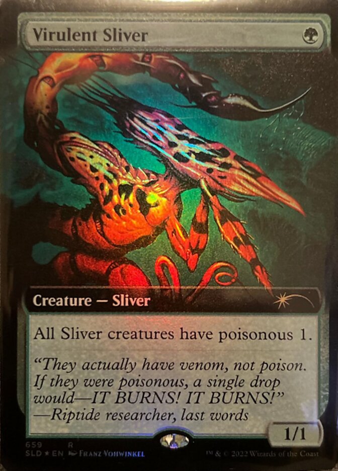 Virulent Sliver (Extended Art) [Secret Lair Drop Promos] | Cracking-Singles