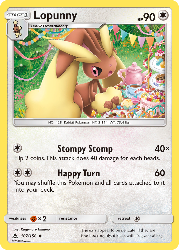 Lopunny (107/156) [Sun & Moon: Ultra Prism] | Cracking-Singles