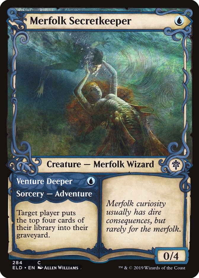 Merfolk Secretkeeper // Venture Deeper (Showcase) [Throne of Eldraine] | Cracking-Singles