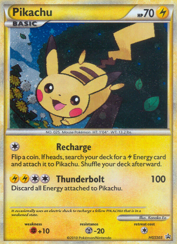 Pikachu (HGSS03) [HeartGold & SoulSilver: Black Star Promos] | Cracking-Singles