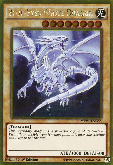 Blue-Eyes White Dragon [MVP1-ENG55] Gold Rare | Cracking-Singles