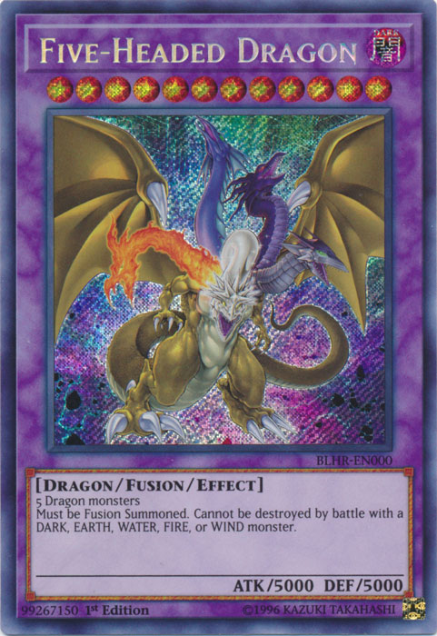 Five-Headed Dragon [BLHR-EN000] Secret Rare | Cracking-Singles