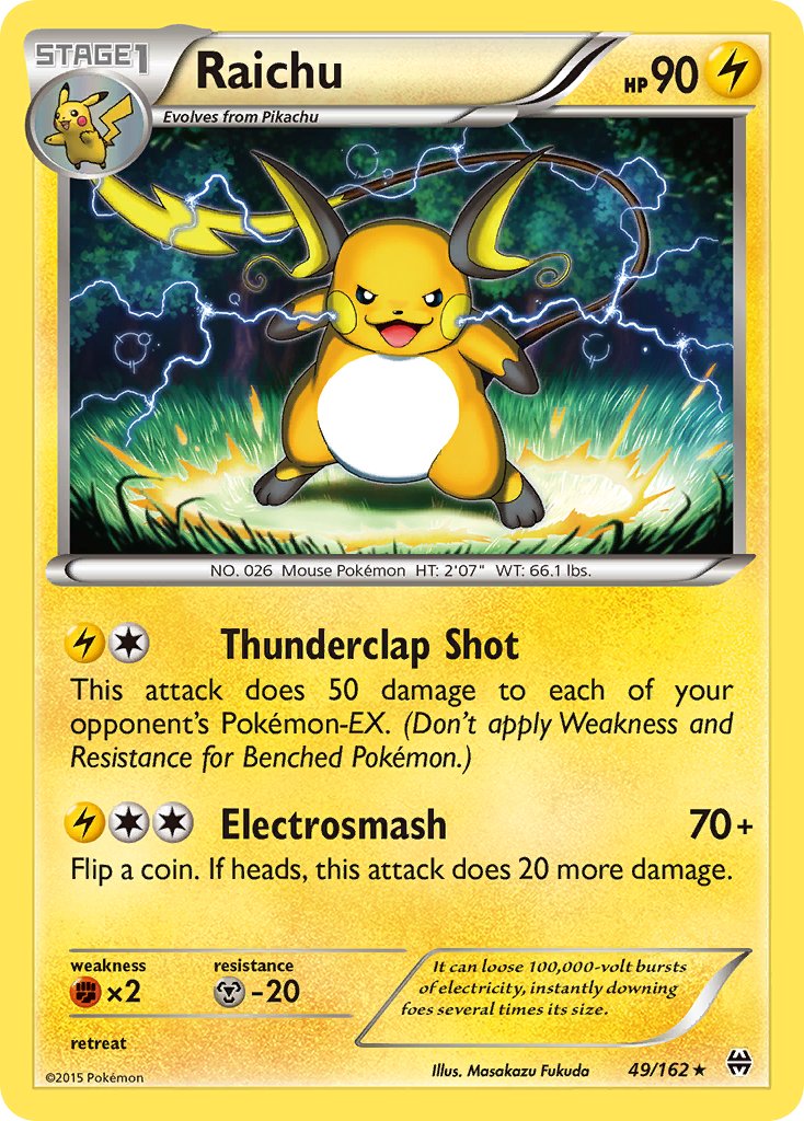 Raichu (49/162) (Theme Deck Exclusive) [XY: BREAKthrough] | Cracking-Singles