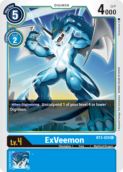 ExVeemon [BT3-025] [Release Special Booster Ver.1.5] | Cracking-Singles