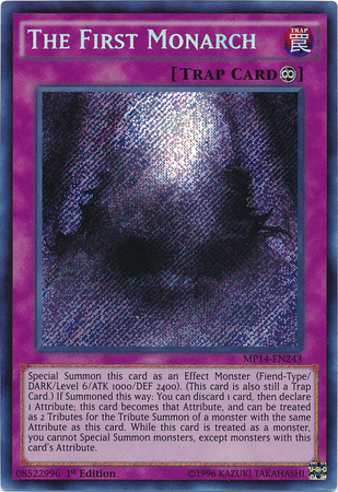 The First Monarch [MP14-EN243] Secret Rare | Cracking-Singles