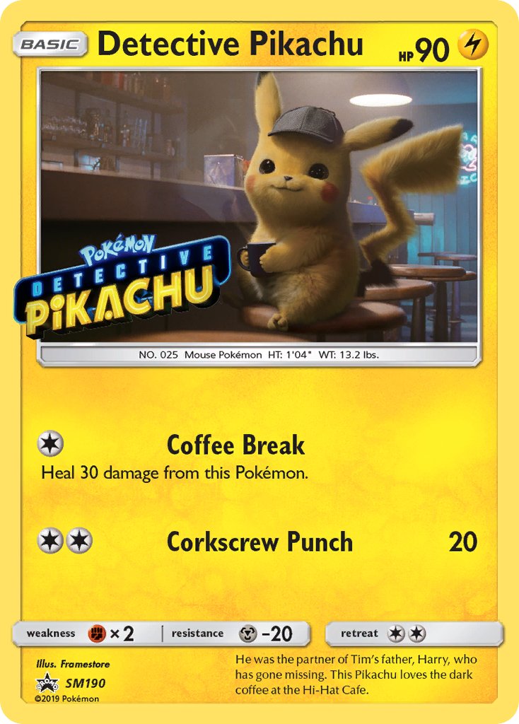 Detective Pikachu (SM190) (Stamped) [Sun & Moon: Black Star Promos] | Cracking-Singles