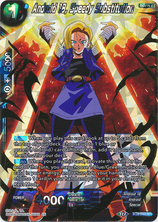 Android 18, Speedy Substitution [BT8-033] | Cracking-Singles