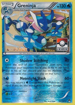 Greninja (40/122) (League Promo 4th Place) [XY: BREAKpoint] | Cracking-Singles