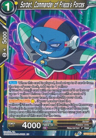 Sorbet, Commander of Frieza's Forces [BT12-104] | Cracking-Singles