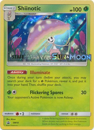 Shiinotic (SM10) (Staff Prerelease Promo) [Sun & Moon: Black Star Promos] | Cracking-Singles