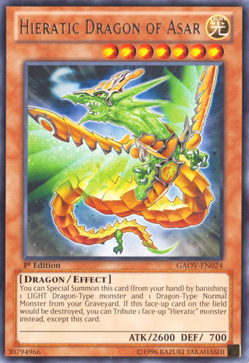 Hieratic Dragon of Asar [GAOV-EN024] Rare | Cracking-Singles