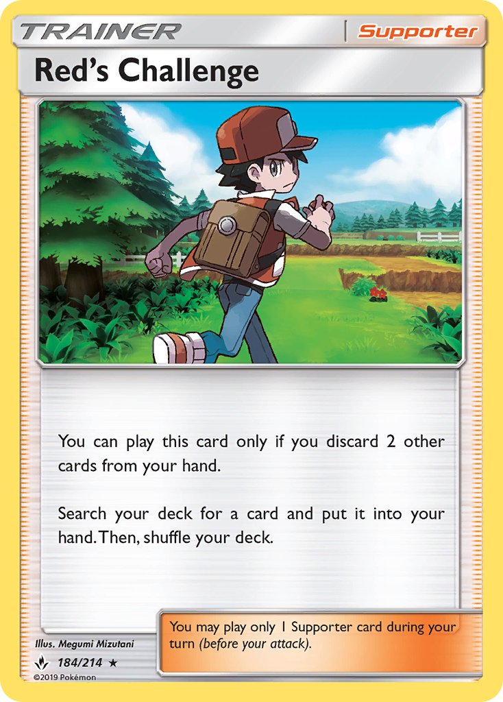 Red's Challenge (184/214) (Theme Deck Exclusive) [Sun & Moon: Unbroken Bonds] | Cracking-Singles