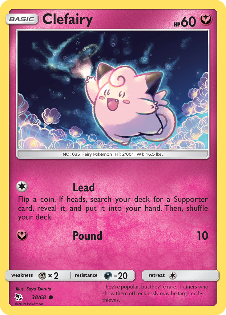 Clefairy (38/68) [Sun & Moon: Hidden Fates] | Cracking-Singles