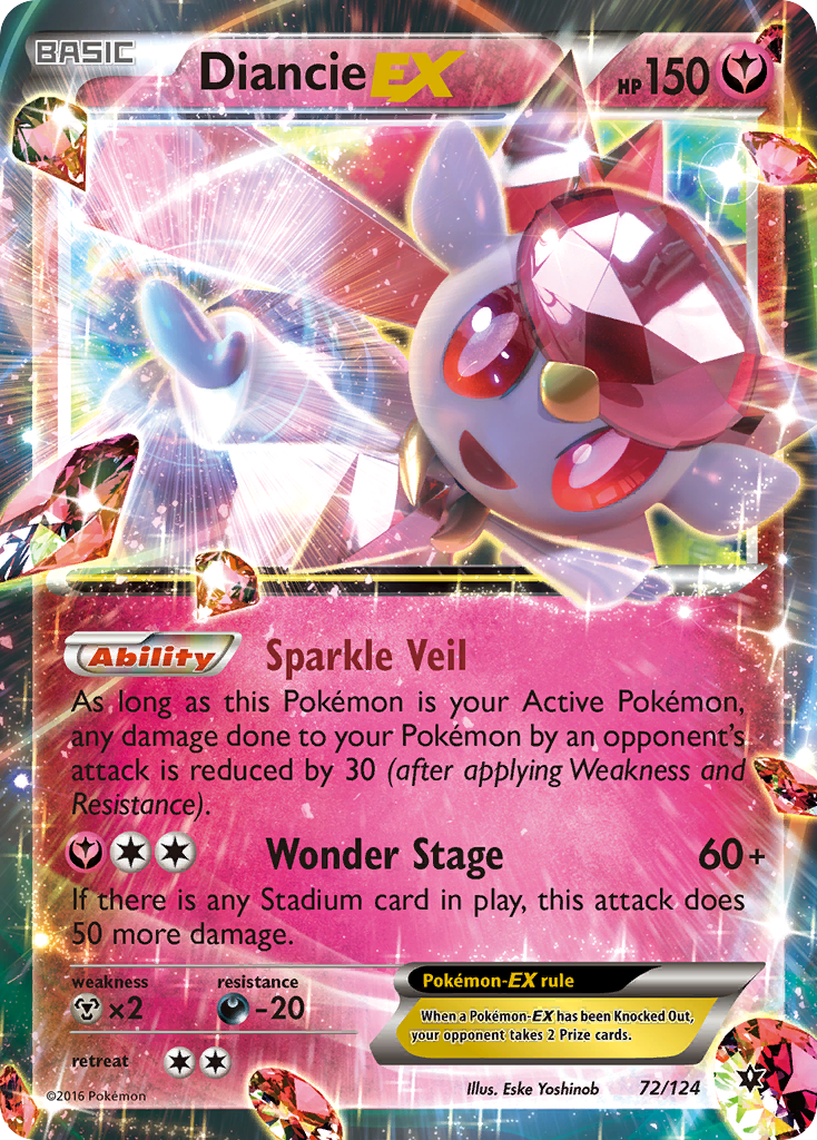 Diancie EX (72/124) [XY: Fates Collide] | Cracking-Singles