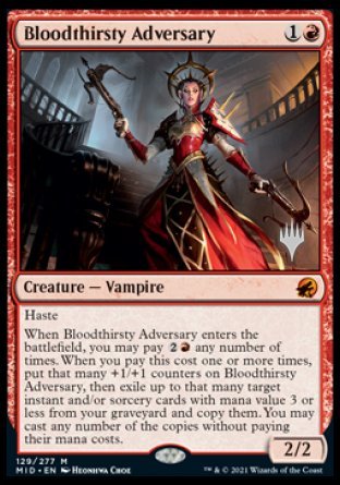 Bloodthirsty Adversary (Promo Pack) [Innistrad: Midnight Hunt Promos] | Cracking-Singles