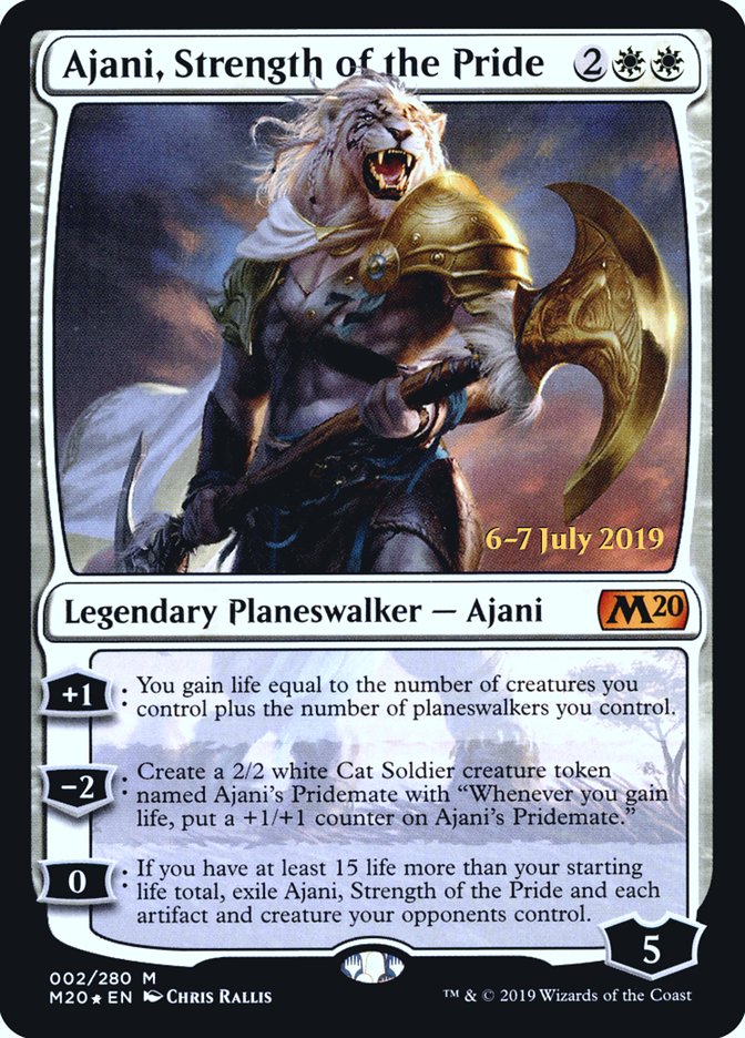 Ajani, Strength of the Pride  [Core Set 2020 Prerelease Promos] | Cracking-Singles