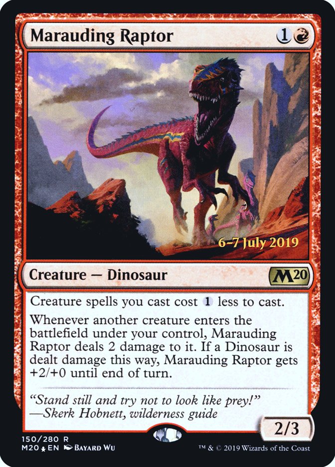 Marauding Raptor  [Core Set 2020 Prerelease Promos] | Cracking-Singles