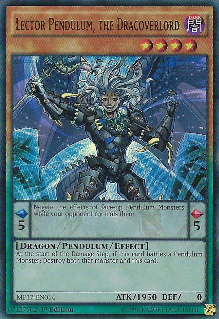 Lector Pendulum, the Dracoverlord [MP17-EN014] Ultra Rare | Cracking-Singles