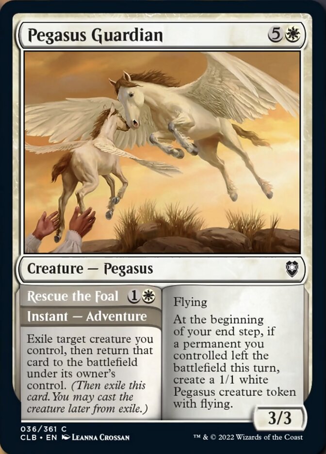 Pegasus Guardian // Rescue the Foal [Commander Legends: Battle for Baldur's Gate] | Cracking-Singles