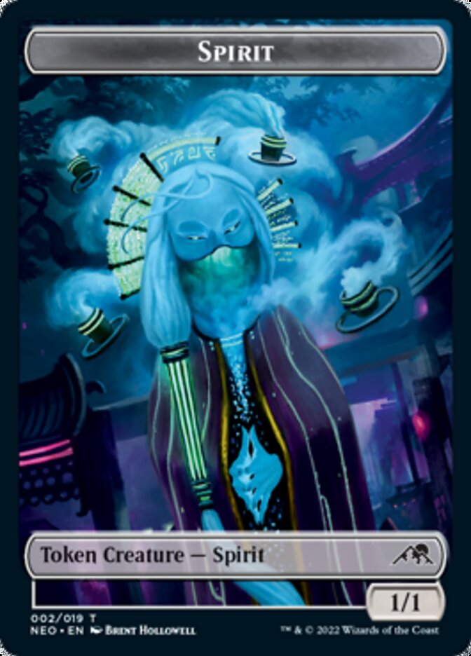 Spirit Token (002) [Kamigawa: Neon Dynasty Tokens] | Cracking-Singles