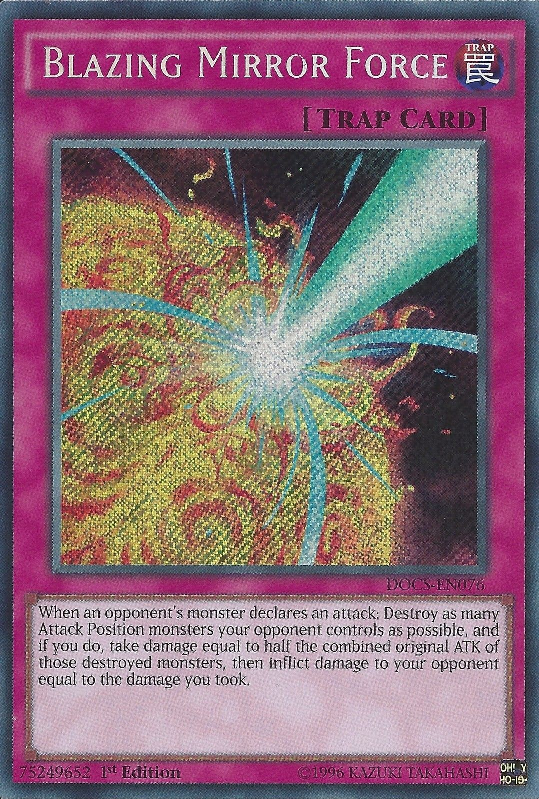 Blazing Mirror Force [DOCS-EN076] Secret Rare | Cracking-Singles