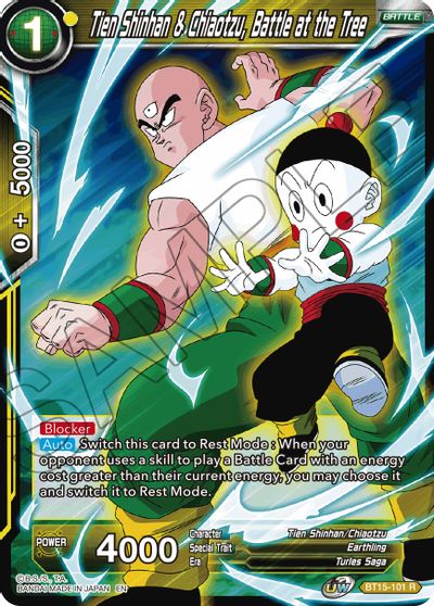 Tien Shinhan & Chiaotzu, Battle at the Tree [BT15-101] | Cracking-Singles