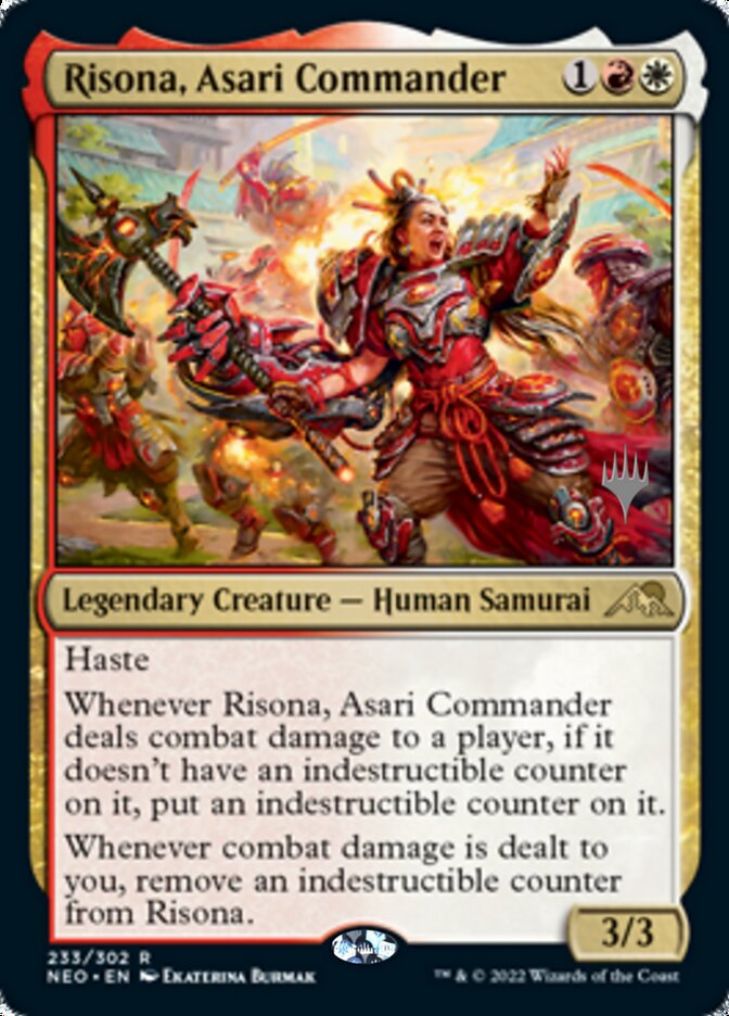 Risona, Asari Commander (Promo Pack) [Kamigawa: Neon Dynasty Promos] | Cracking-Singles