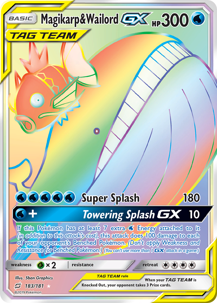 Magikarp & Wailord GX (183/181) [Sun & Moon: Team Up] | Cracking-Singles