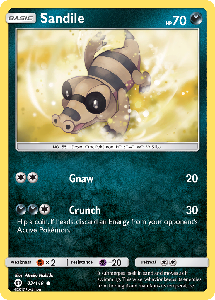 Sandile (83/149) [Sun & Moon: Base Set] | Cracking-Singles