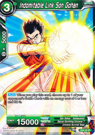 Indomitable Link Son Gohan (Starter Deck - The Guardian of Namekians) [SD4-02] | Cracking-Singles