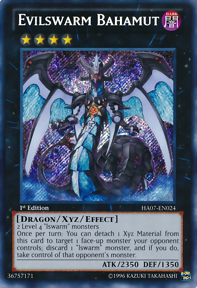 Evilswarm Bahamut [HA07-EN024] Secret Rare | Cracking-Singles