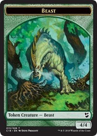 Beast (013) // Plant Double-sided Token [Commander 2018 Tokens] | Cracking-Singles