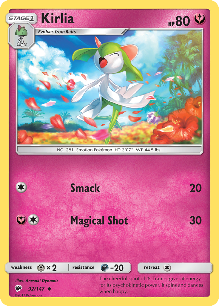 Kirlia (92/147) [Sun & Moon: Burning Shadows] | Cracking-Singles