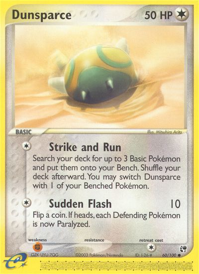 Dunsparce (60/100) [EX: Sandstorm] | Cracking-Singles