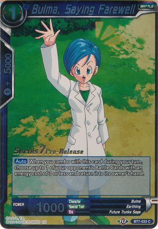 Bulma, Saying Farewell [BT7-033_PR] | Cracking-Singles