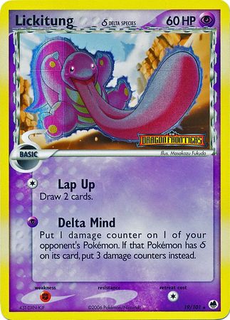 Lickitung (19/101) (Delta Species) (Stamped) [EX: Dragon Frontiers] | Cracking-Singles