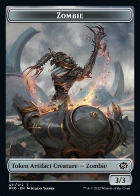 Powerstone // Zombie Double-Sided Token [The Brothers' War Tokens] | Cracking-Singles