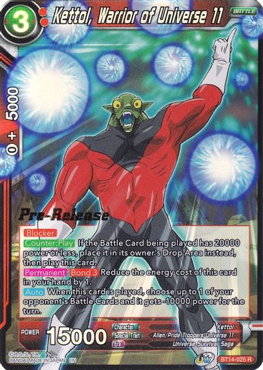 Kettol, Warrior of Universe 11 (BT14-025) [Cross Spirits Prerelease Promos] | Cracking-Singles