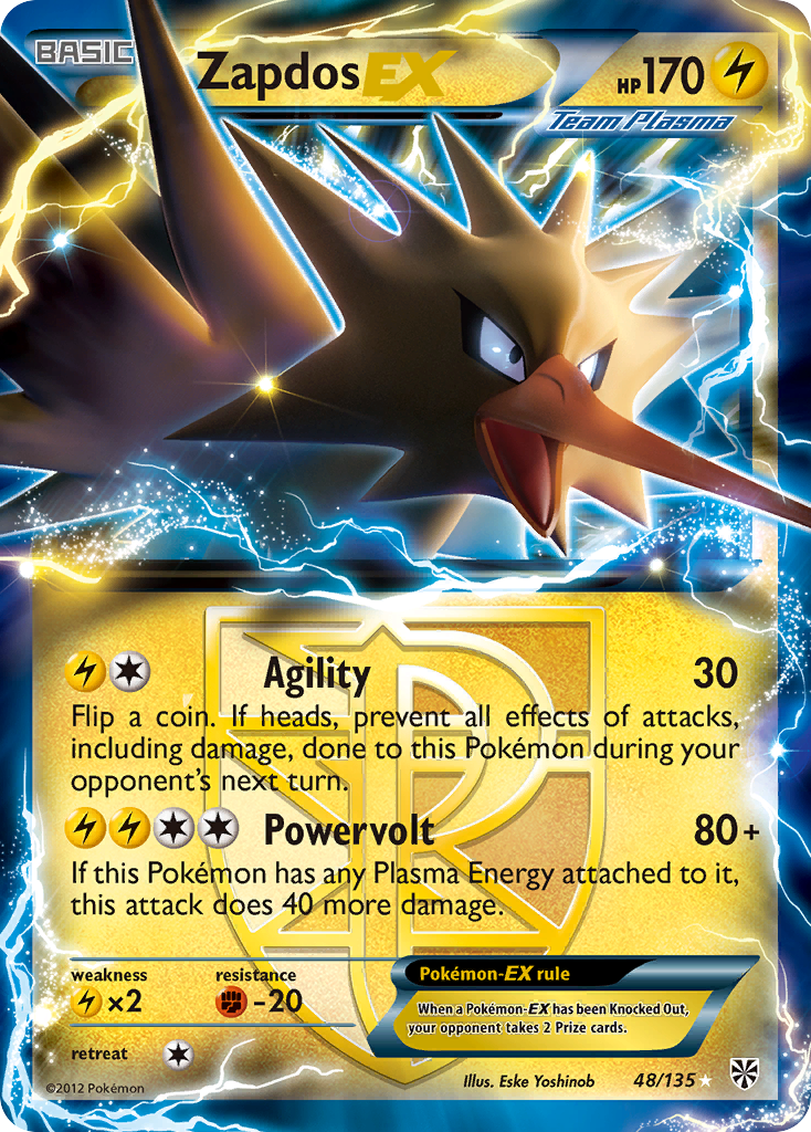 Zapdos EX (48/135) [Black & White: Plasma Storm] | Cracking-Singles